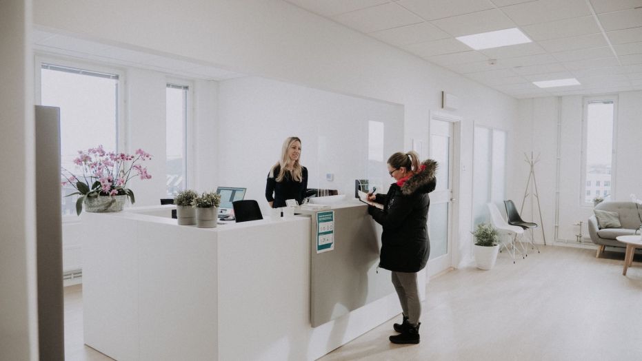 Patients are welcomed by english speaking staff