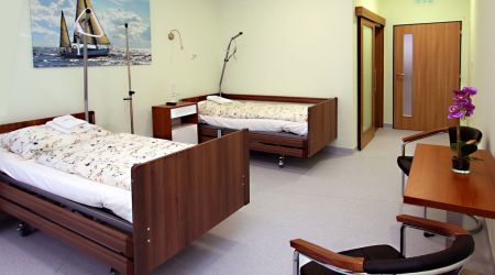 The patient rooms are attractively furnished & a companion can stay too